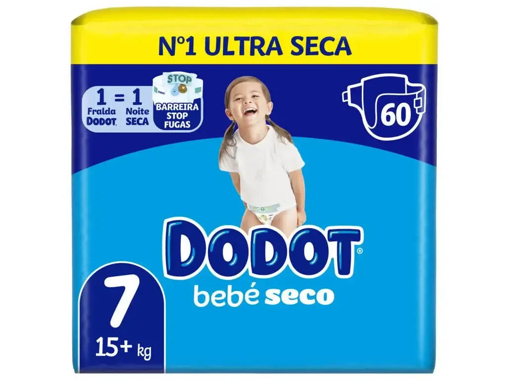 Fralda Dodot Bebé Seco — proteção anti-fugas e conforto durante toda a noite
