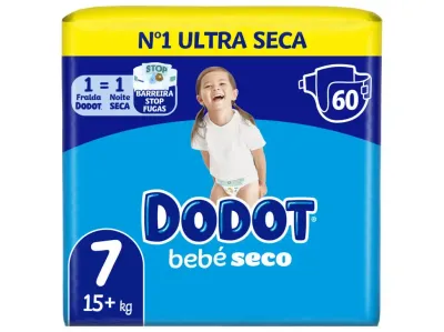 Fralda Dodot Bebé Seco — proteção anti-fugas e conforto durante toda a noite