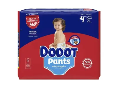 Fraldas Cueca Dodot Pants T4 — ajuste 360° antifugas e conforto total