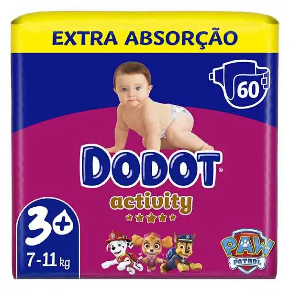 Fralda Dodot Activity — proteção antifugas e ajuste para bebés ativos