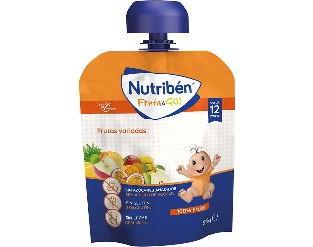 Nutribén Fruta&Go Frutas Variadas — snack natural para bebés +12 meses