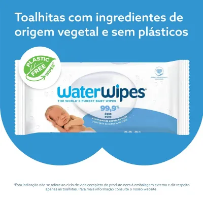 WaterWipes Sensitive+ BIO toalhitas húmidas para recém-nascidos e bebés pele sensível