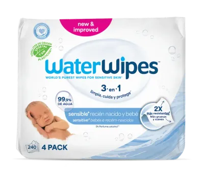 WaterWipes Sensitive+ BIO toalhitas húmidas para recém-nascidos e bebés pele sensível