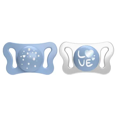 Chicco Chupeta PhysioForma Micro Azul 0-2M 2 Unidades em silicone