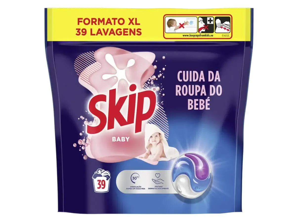 Skip Baby Detergente Cápsulas 39 doses para roupa de bebé