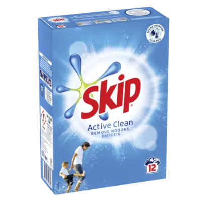 Skip Active Clean Detergente em Pó para Máquina de Roupa 12D