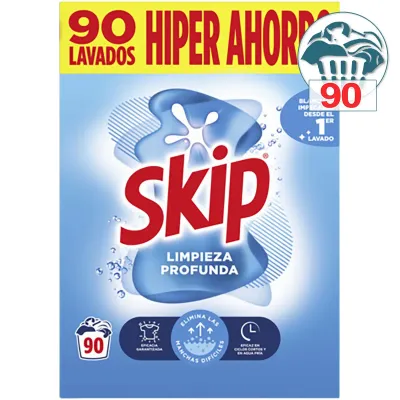 Skip Active Clean Detergente em Pó para Máquina de Roupa 90D