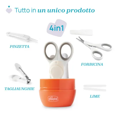Conjunto de manicure Chicco Raposa 4 em 1 para cuidado das unhas do bebé