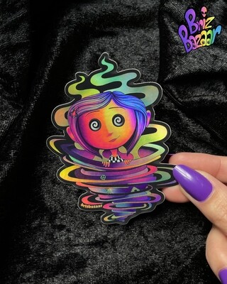 Holographic sticker of Coraline
