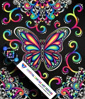 Crystal Canvas Kit of Butterfly Vibez