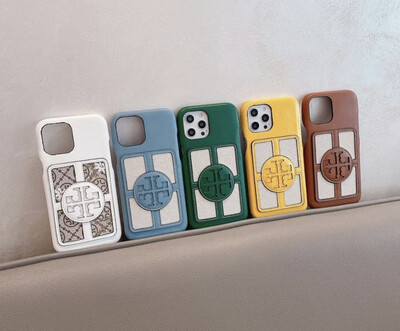 Tory Burch Leather iPhone Case