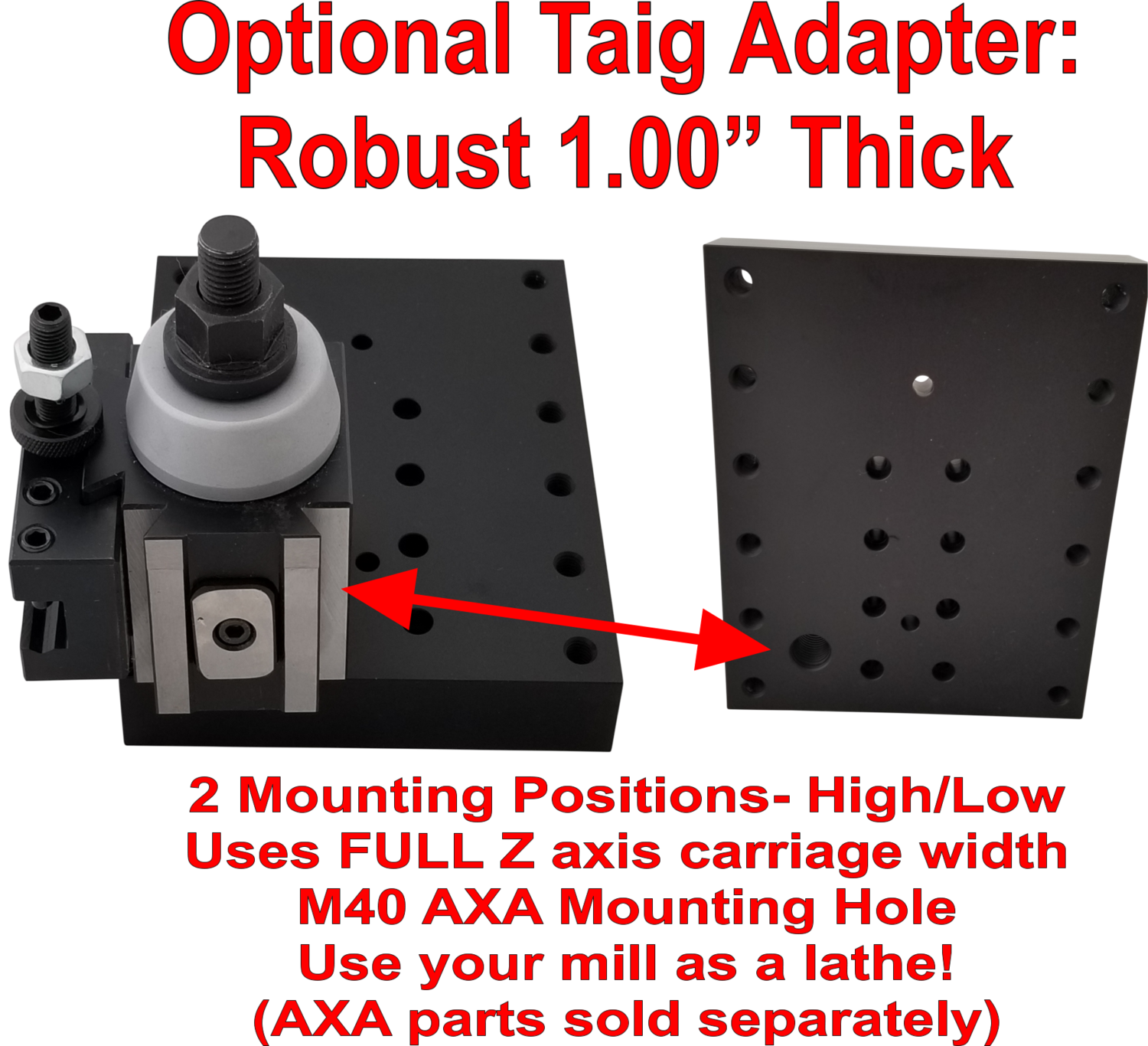 Taig Headstock Adapter for GlockCNC Heavy Duty Headstocks