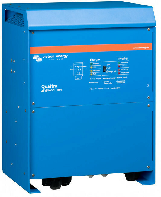 Inverter/Charger110A 48V 8000VA Victron Quattro VQ800048F: Full Sine Wave VE.Bus