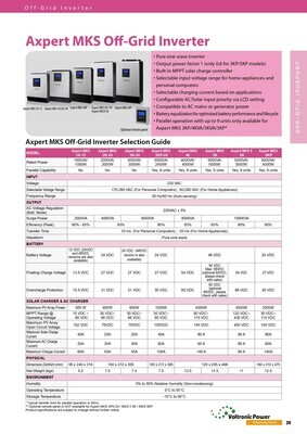 Inverter/Charger50A 48V 5.0kVA/5.0kW Mecer Solar Off-Grid 5VP: 50A PWM Full Sine Wave