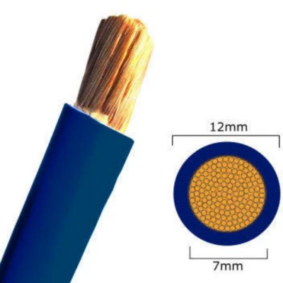 Cable Battery 25mm Blue Per Meter