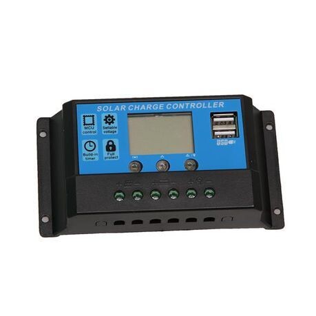 Controller 20A PWM Charge Controller LCD Screen - 12/24V-20A