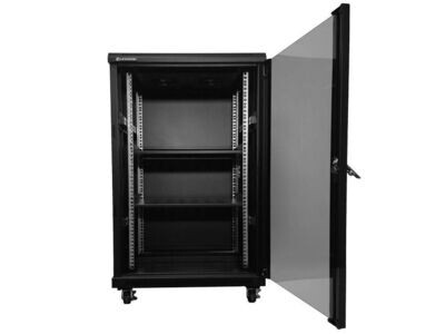 Battery Cabinet Rack Mount 18U 600D with Glass Door