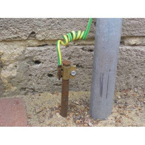 PV Earth Rod and Wire Installation