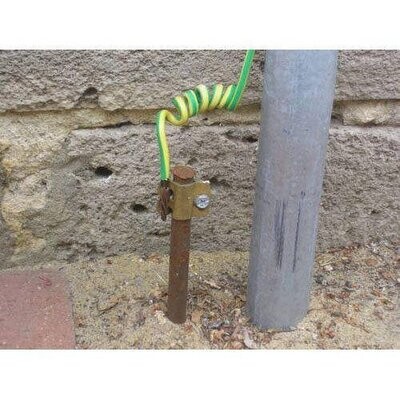 PV Earth Rod and Wire Installation