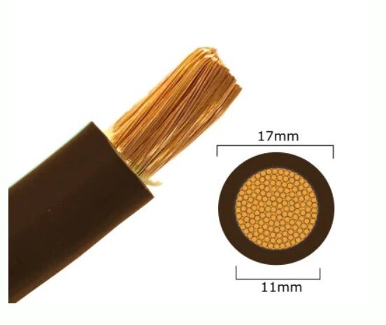Cable Battery 50mm Black Per Meter