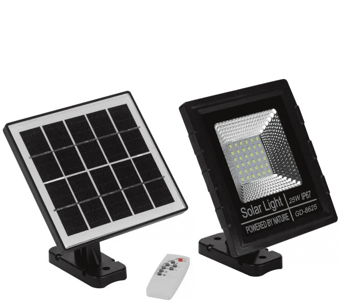 Light LED GDPLUS 25W Floodlight + PV Panel and Remote