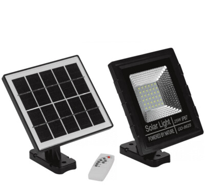 Light LED GDPLUS 25W Floodlight + PV Panel and Remote