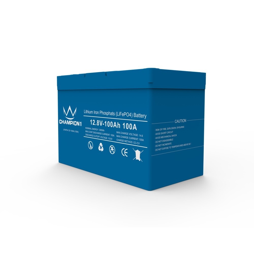 Battery Lithium (LiFePO4) Champion 100A 12.8V 1.28kW