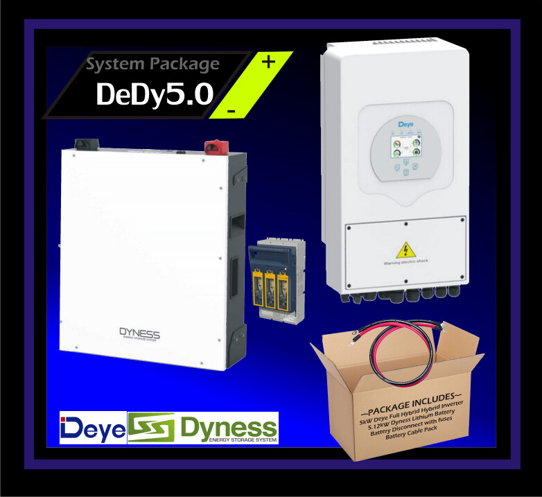 System Deye Full Hybrid 48V 5kW Inverter 5.12kW Dyness Lithium