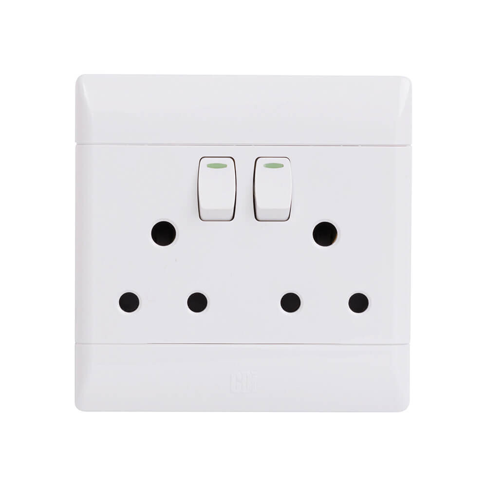 CBI Double Socket 16A 4X4 with Extension Box