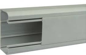 Power Skirting White PVC + Lid 100mm 3M