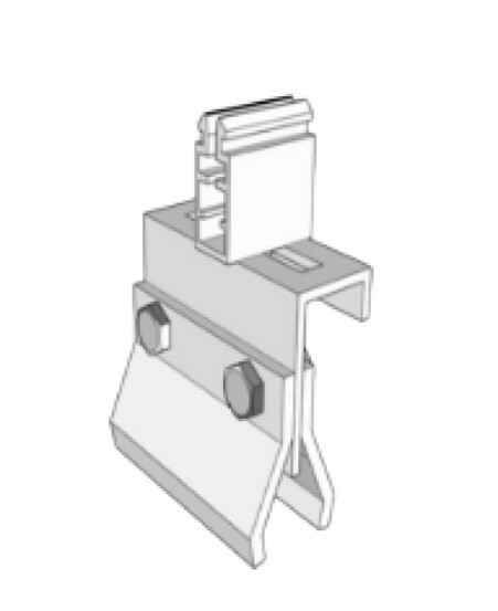 Mounting Clip-Lock Bracket Aluminium with Rail Clip KD