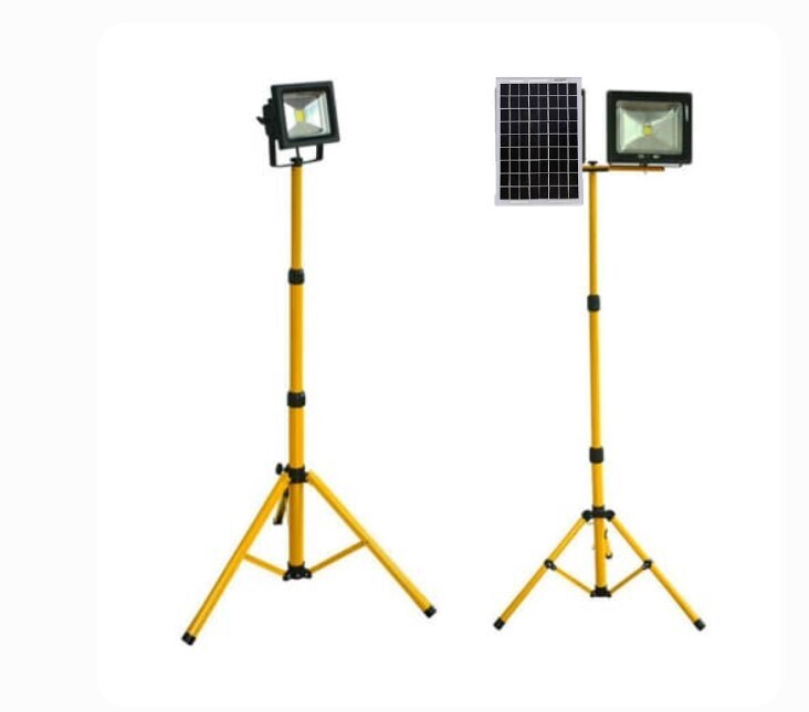 Light LED Mty 40W Floodlight + PV Panel and Remote with Tripod Stand