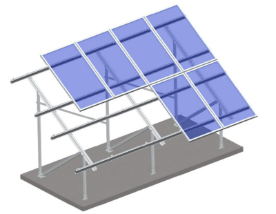 Mounting 20 Solar Panel Ground 2 Row Portrait