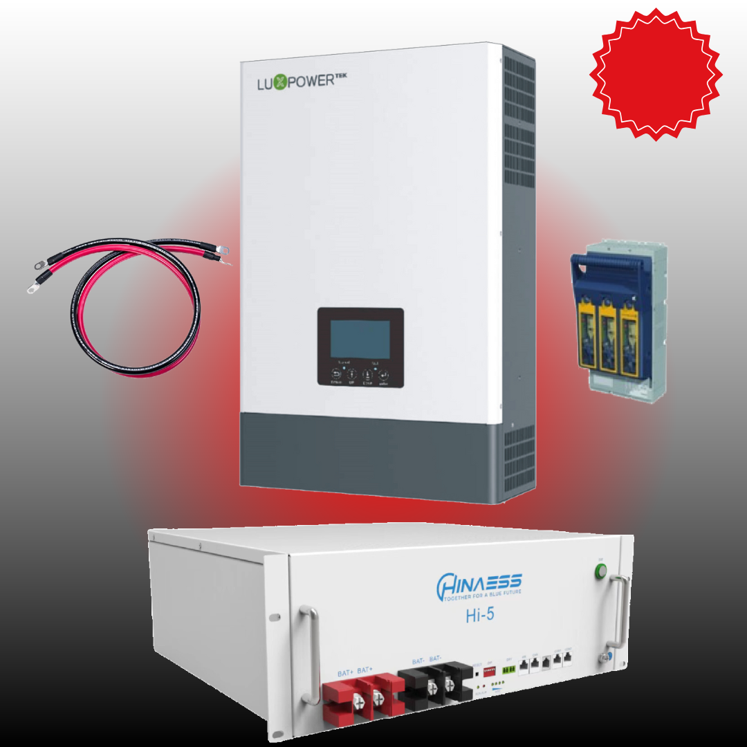 System Luxpower Hybrid Off-Grid 48V 6kW Inverter 5.12kW HinaESS Hi-5 Lithium