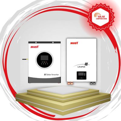 System MUST Hybrid Off-Grid 24V 3kW Inverter  + 2.56kW Lithium Battery