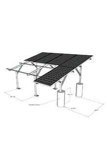 Mounting 6 Solar Panel Ground 2 Row Portrait