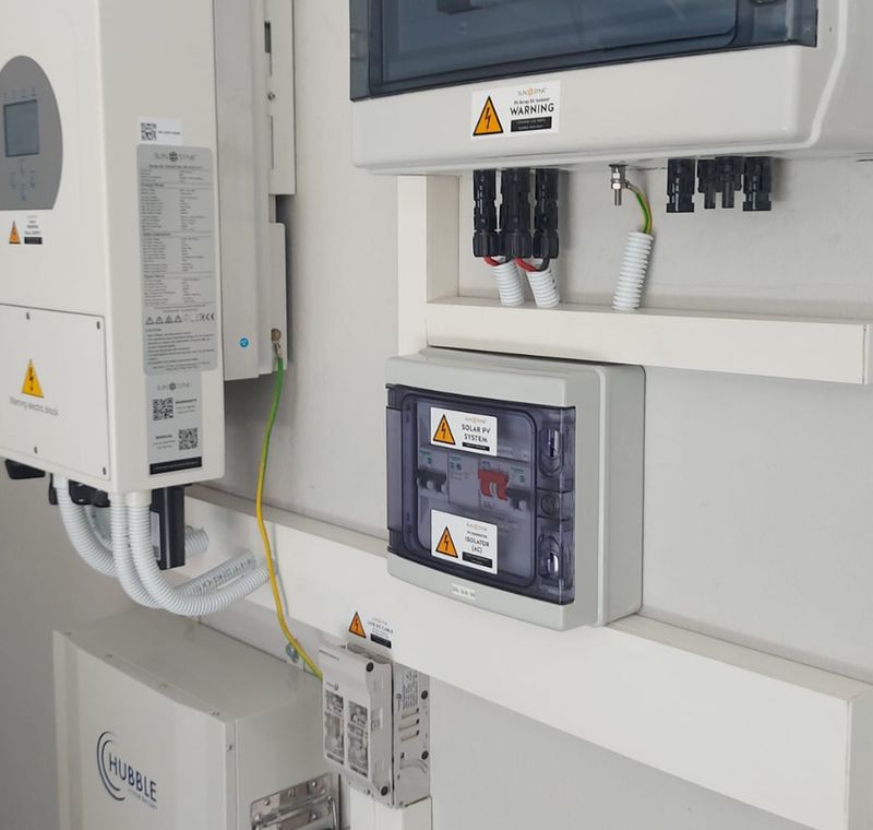 AC and DC Cable Installation with PVC Trunking