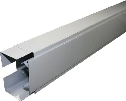 Power Skirting White Metal + lid 100mm 3M