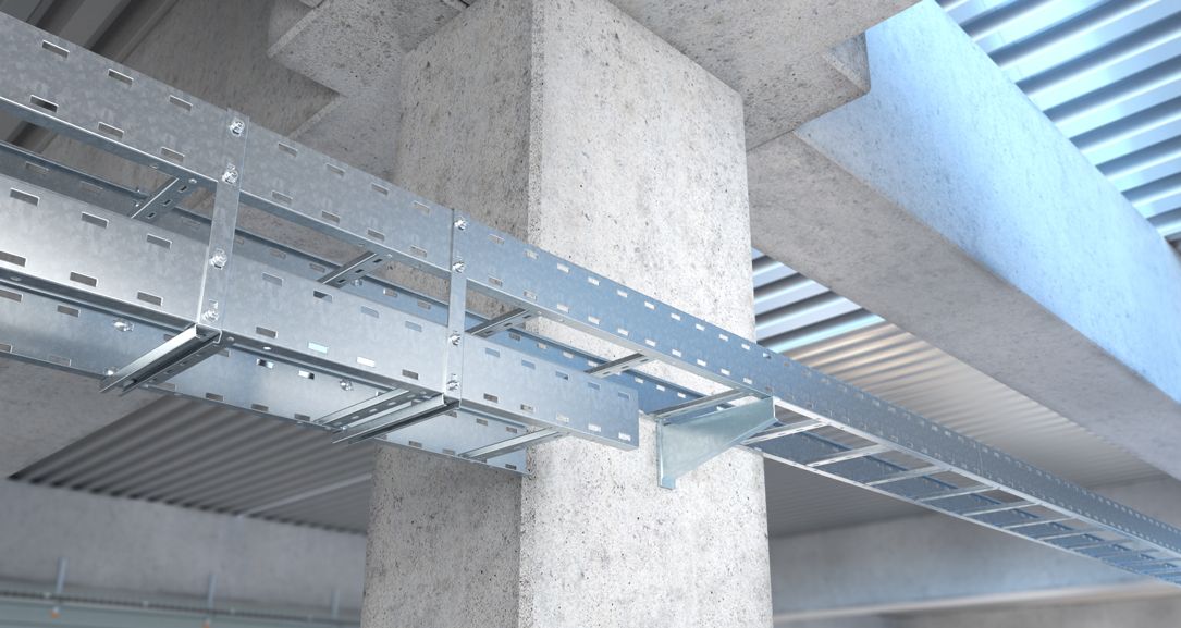 Cable Installation with Galvanized Metal Channel