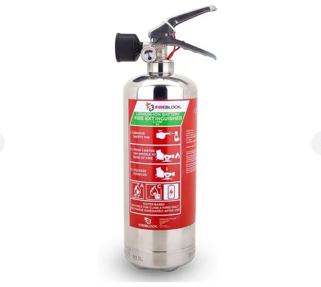Fireblock 2L Fire Extinguisher for Lithium Batteries