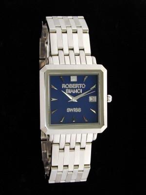 Bianci, Men&#39;s All Steel Square W/date-1809mBLU