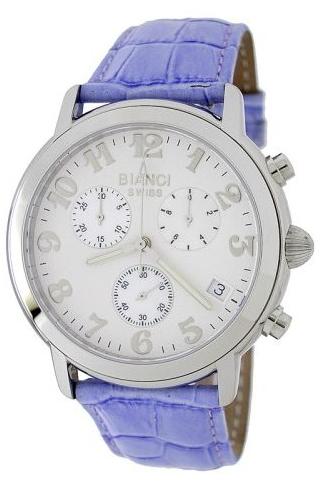 Bianci, Swiss Chronograph With Date-1822chrmwhtfaceblueband