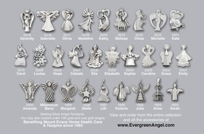 Silver Angel Pendants Original Size