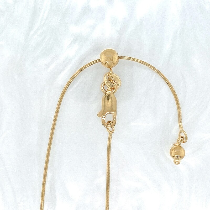 22&quot; Adjustable Gold Plated Snake Chain