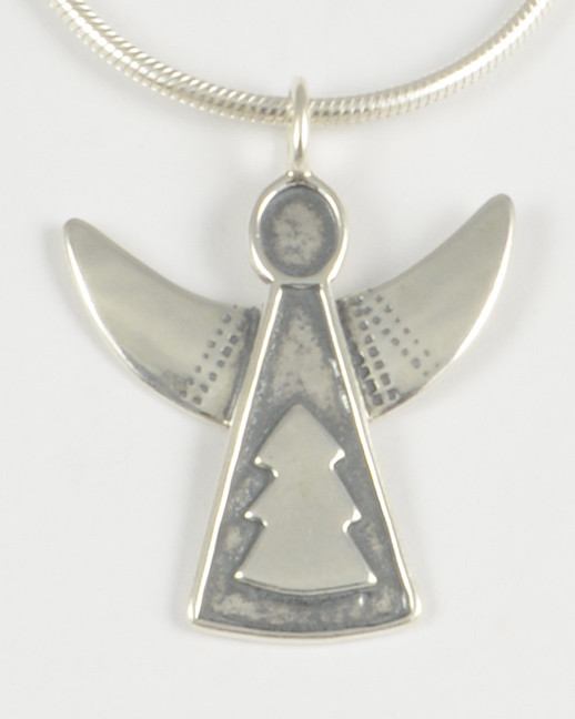 1995 Julia Silver Angel Pendant