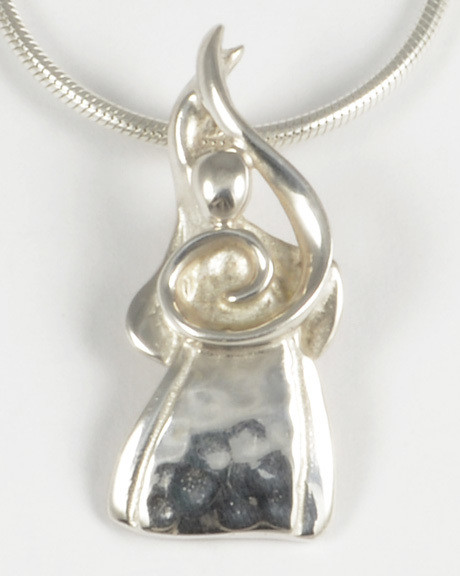 2010 Carol Silver Angel Pendant