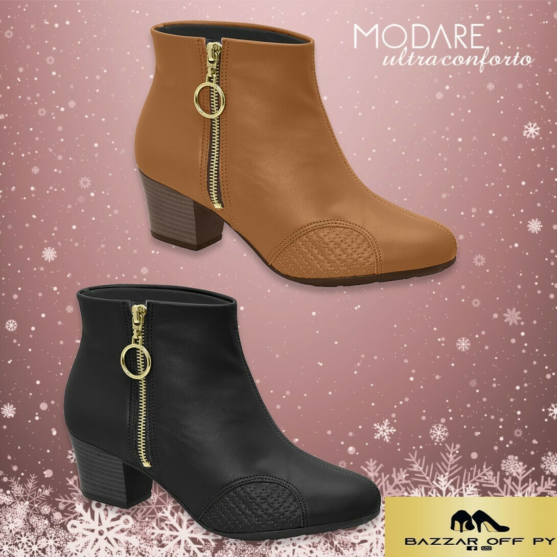 Botines Modare Ultraconforto Napa Pele Strech