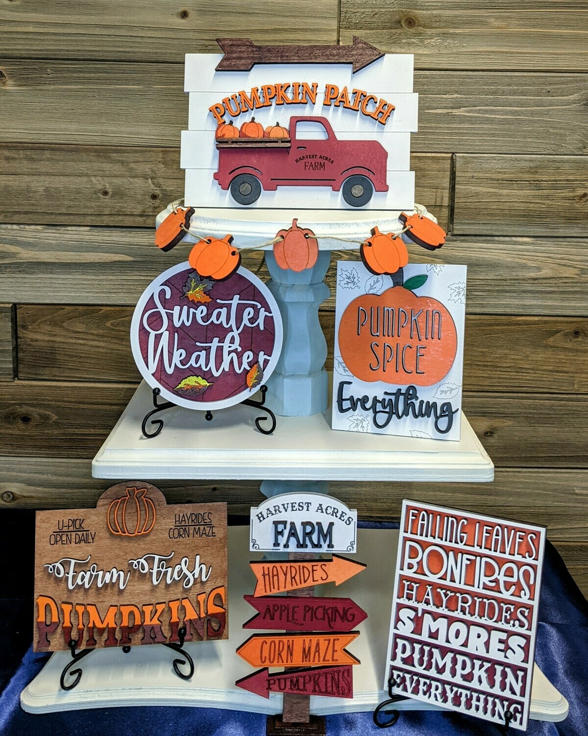DIY Fall Tiered Tray Set