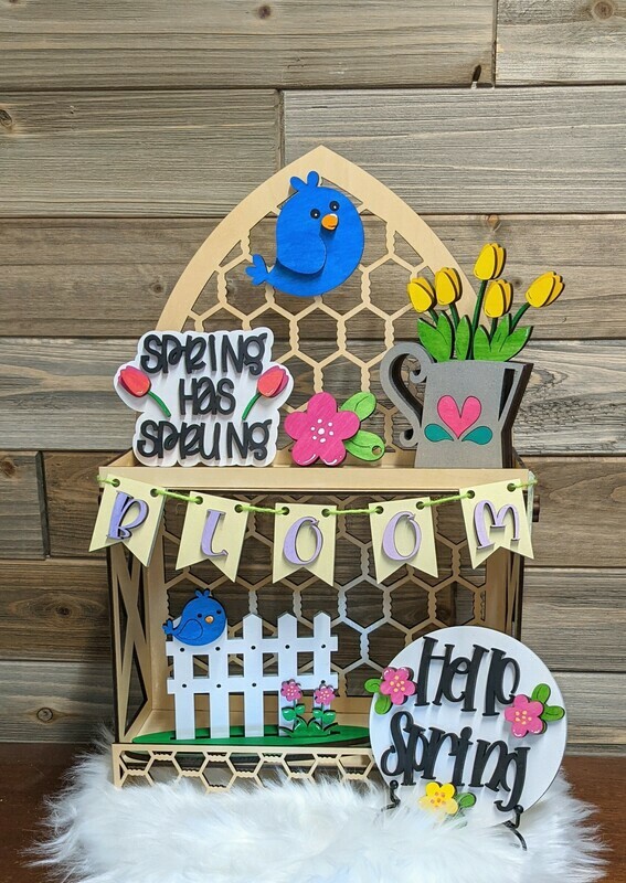 DIY Spring Tiered Tray Set
