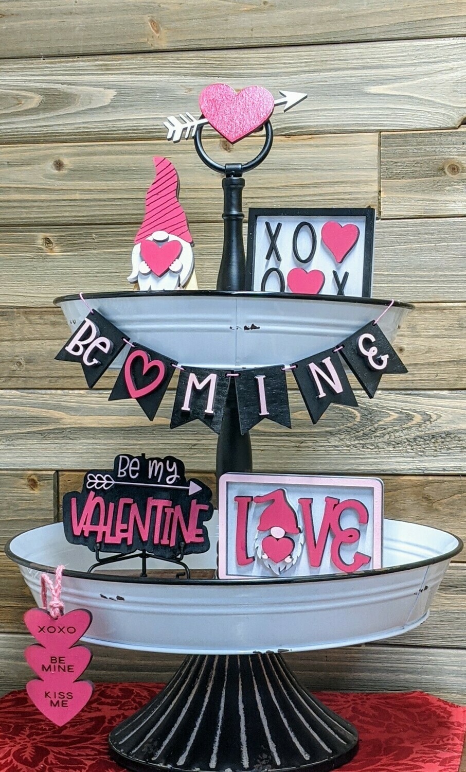 DIY Valentines Day Tiered Tray Set